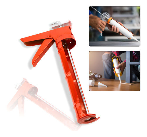 Aplicador De Silicone 9 Pol Pro Aço Cola Pu40 Universal