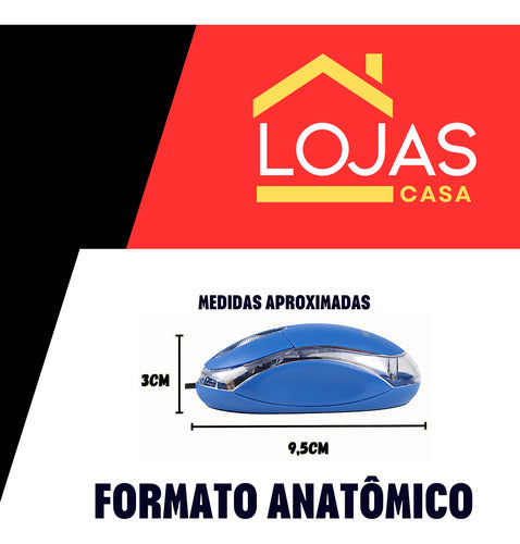 Mouse Usb Com Sensor Óptico Profissional Anatômico Preto