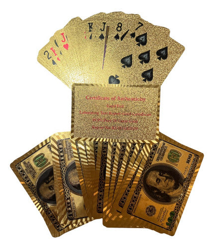 Baralho Dourado Resistente A Água Anti Rasgo Cartas Gold Our