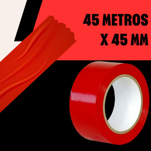 Rolo Durex Grande Adesivo 45m X 45mm Sinalizar Fita Multiuso