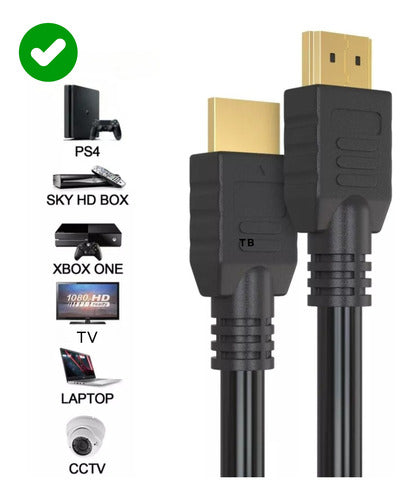 Cabo Hdmi Alta Definição 10 Metros Para Ps3 Ps4 Tv Pc Xbox
