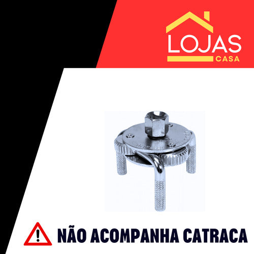 Saca Filtro De Óleo Aranha 3 Garras Universal 76 A 120mm Cin