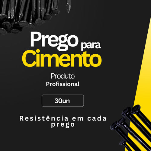 Pacote Prego Forte Parede Cimento Gesso Construção Aço 17x21