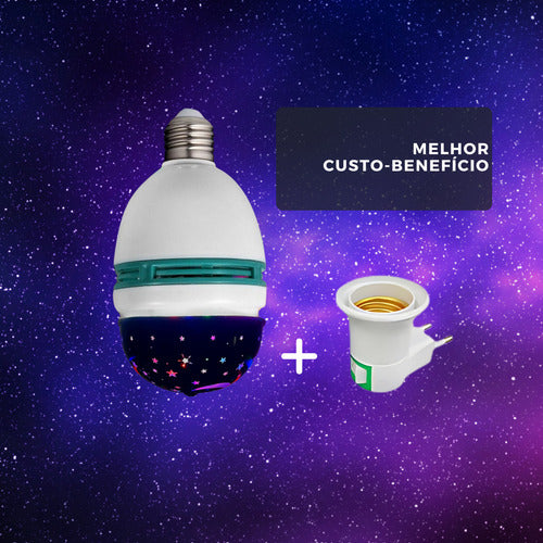 Lâmpada De Festa Led Rgb Giratória Colorida Céu Estrelado