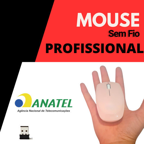 Mouse Sem Fio Sensor Óptico Profissional Confortável Cmos Un