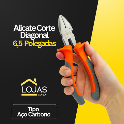 Alicate De Corte Cabo Fio 6 Polegadas Emborrachado Isolado