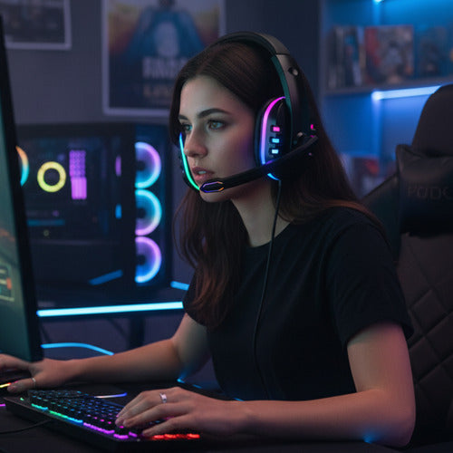 Fone Gamer 7.1 Rgb Som Imersivo 360 Jogos Pc Ps4/5 Xbox On