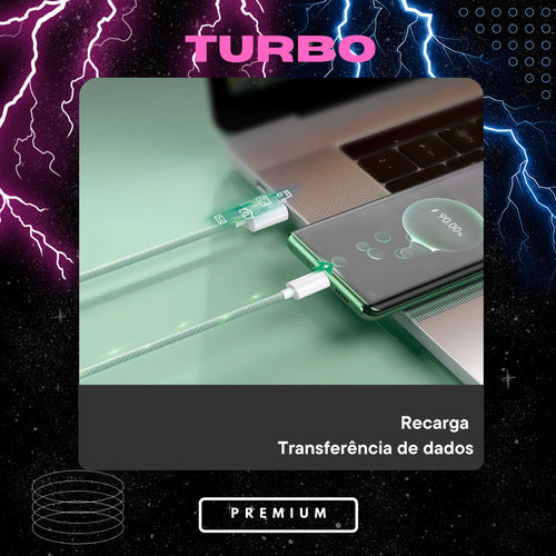 Cabo Usb Turbo Color Para Samsung Motorola LG A20 A32 A52 A7