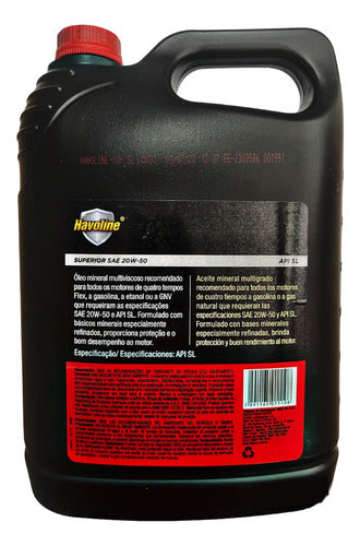Oleo Lubrificante Motor 20w50 Texaco Sl Motor Oil 4 Litros