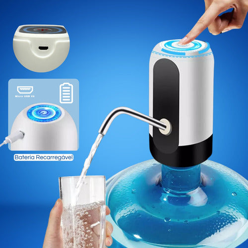 Bomba Elétrica Para Galão De Água - Recarregável Via Usb