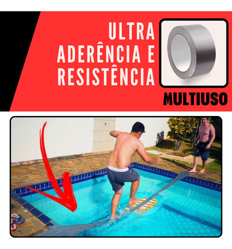 Rolo Fita Adesiva Silver Tape Multiuso Prova D'água 18m