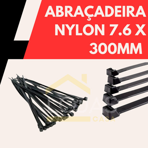 Abraçadeira Nylon Enforca Gato 7,6x300mm 100 Unidades