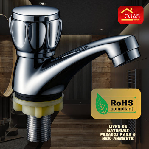 Torneira Bancada Mesa Balcão Lavabo Inox Cromado Resistente