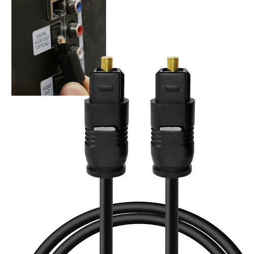 Cabo Óptico Para Áudio Digital Fibra De 3m Home Theater 5.1