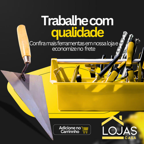 Colher Pedreiro Profissional Triangular Para Quinas Esquadro