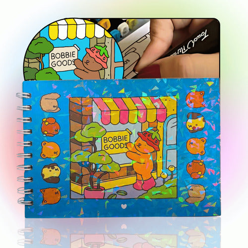 Livro Colorir Goods 50 Folhas Desenhos Bobbie Pintar Acetato