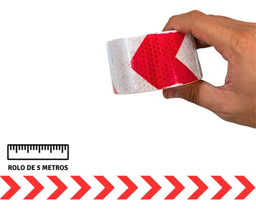 Rolo Faixa Refletiva Seta Listra Para Sinalização 5cm X 5m