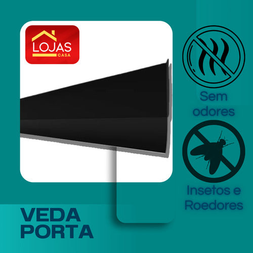 Veda Porta Contra Barulho Poeira Entrada De Insetos Chuva