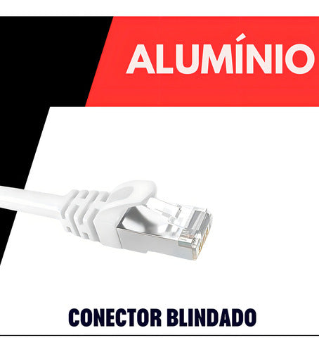 Cabo De Rede 10 Metros Internet Crimpado Rj45 Cat6 Premium