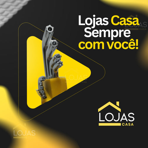 Jogo De Hexalobular Chaves L Torxs Longa 9 Peças T10 Até T50