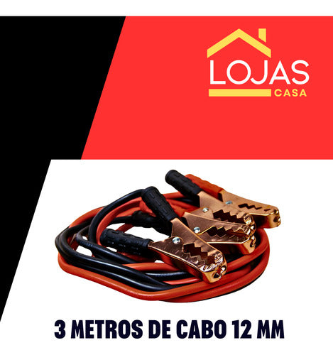 Cabo Chupeta Recarga Bateria 1200amp 12 E 24v Carro Caminhão