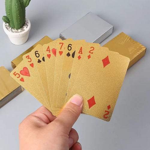 Baralho Dourado Resistente A Água Anti Rasgo Cartas Gold Our