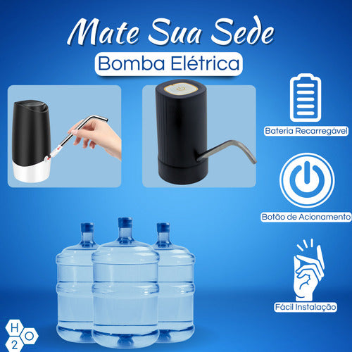 Bomba Elétrica Recarregável Para Galão De Água  Bivolt Usb