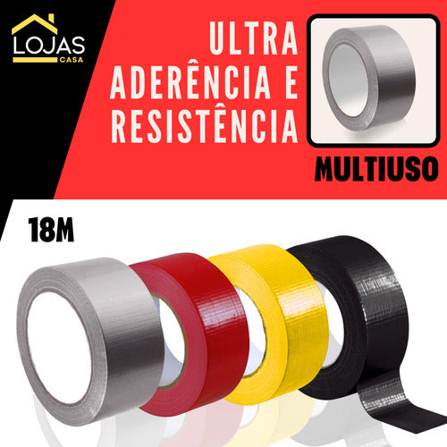 Rolo Fita Adesiva Silver Tape Multiuso Prova D'água 18m