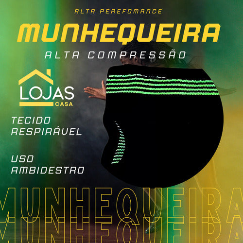 Kit Par Munhequeira Compressão Tendinite Artrite Dores Pulso