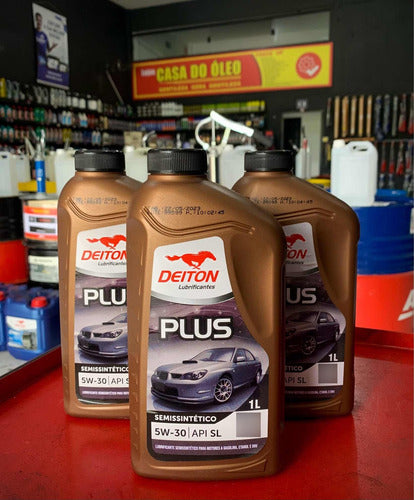 10 Litros  Óleo 5w30 Deiton Plus Semissintético Api Sl 1l