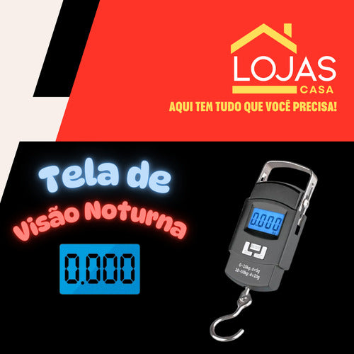 Balança Portátil Digital De Precisão 50kg Bolso Viajem Malas
