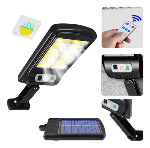 Poste Energia Solar Led Sensor Presença Super Forte Holofote