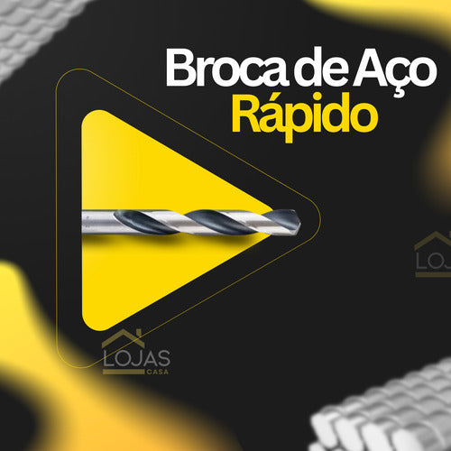 Broca 17mm Metais Chapa Aço Rápido Com Rebaixo Din338 Hss