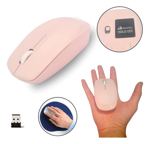 Mouse Sem Fio Sensor Óptico Profissional Confortável Cmos Un