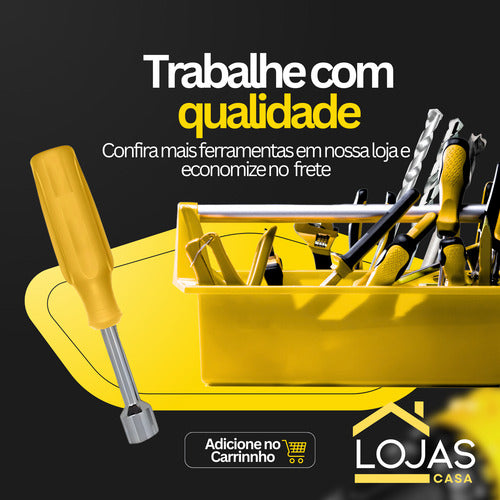 Jogo E Kit De Chave Canhão 7 Pcs Aço 5 A12 Mm Profissional