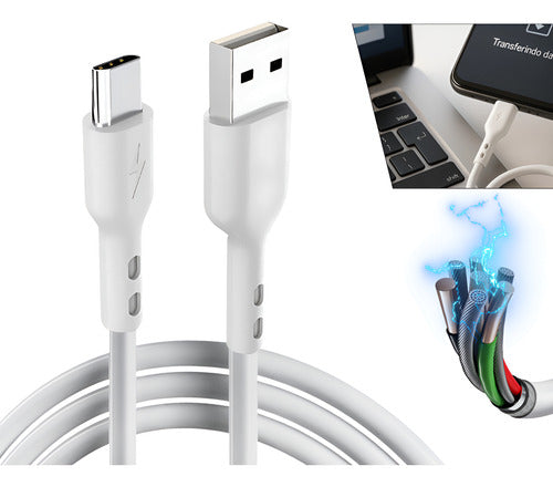 Cabo Turbo Tipo C Para Motorola G9 Ao G84 Edge 4.8a Rápido