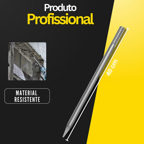 Ponteiro Aço Profissional Martelete Sds Max 400 X  18mm