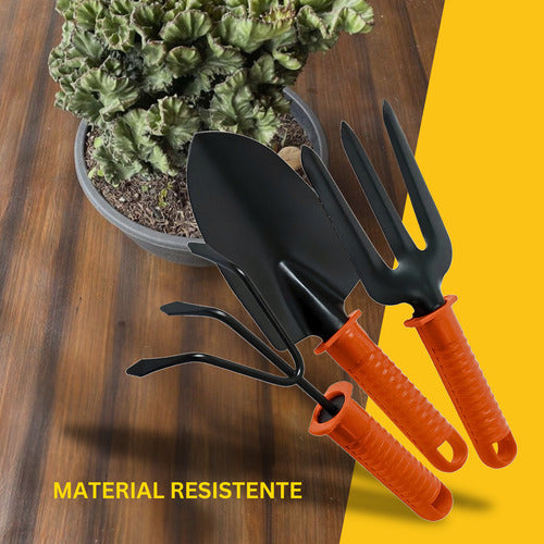 Kit Ferramentas De Plantio Jardinagem, Vasos, Hortas Laranja