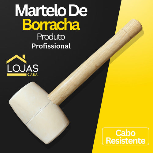 Martelo De Borracha Lojas Casa Madeira 225g Assentamento Mármore