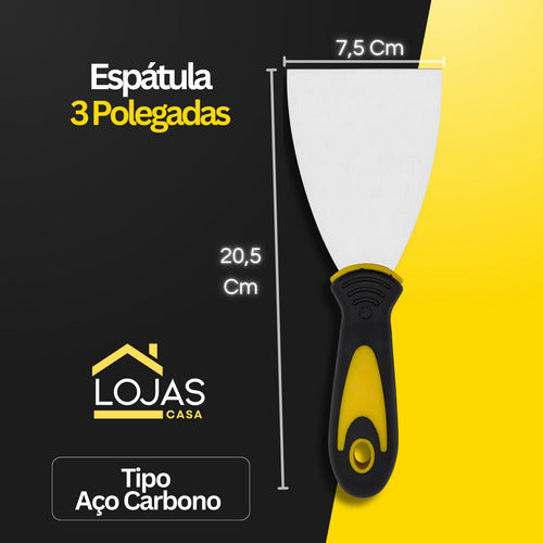 Espátula De Aço Profissional P/ Gesso Massa Corrida Raspar