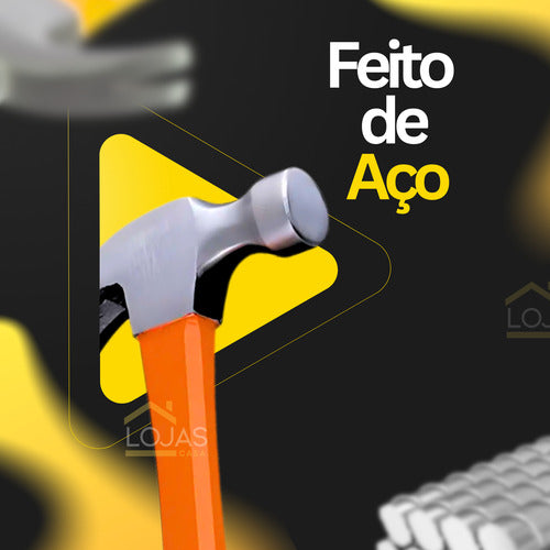 Martelo Cabo Ergonômico Carpinteiro Pedreiro 33 Cm 600g Long