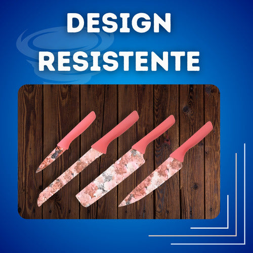 Jogo De Facas 6 Peças Cozinha Chef Churrasco Multiuso Lâmina