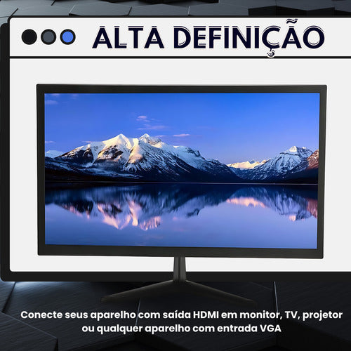 Conversor De Hdmi Para Vga Com Imagem Full Hd Pc Not Premium