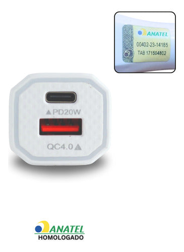 Carregador Automotivo + Cabo Para iPhone 16 E 15 Tipo C 20w
