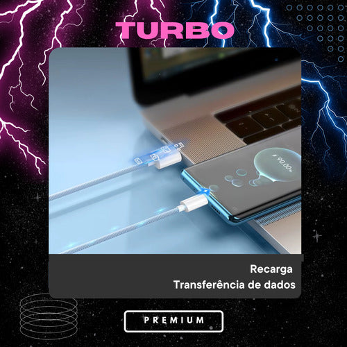 Cabo Usb Turbo Color Para Samsung Motorola LG A20 A32 A52 A7