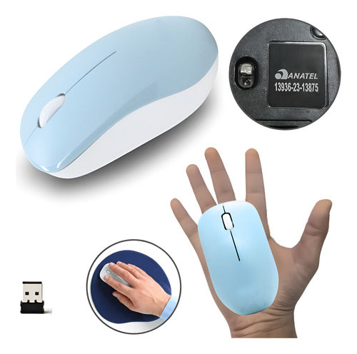 Mouse Sem Fio Sensor Óptico Profissional Confortável Cmos Un