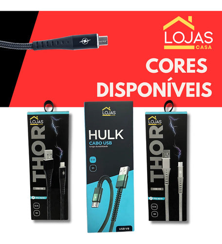 Cabo Recarga Controle Ps4 Usb V8 Trançado Resistente Tático