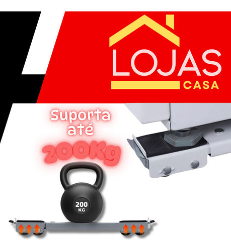 Suporte Para Geladeira/fogão/hack Com Rodinhas Até 200 Kg