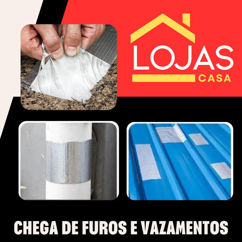 Fita Adesiva Vedação Multiuso Prova Dágua Butilo Impermeável