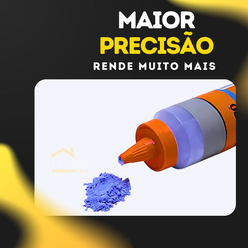 Giz Em Pó De Linha P/ Marcação Gesseiro Terra Obra Madeira